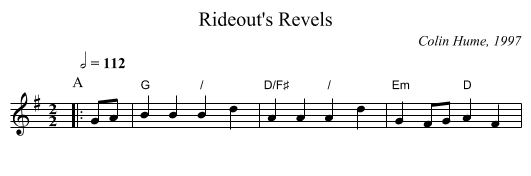 Rideout's Revels - staff notation