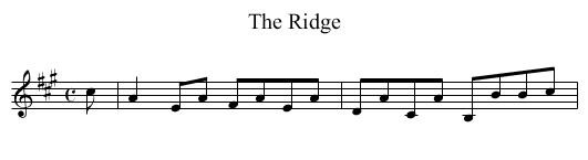 Ridge, The - staff notation