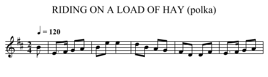 RIDING ON A LOAD OF HAY (polka) - staff notation