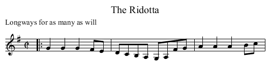 Ridotta, The  - staff notation