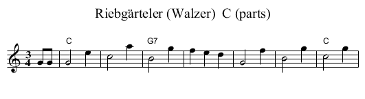 Riebg&auml;rteler (Walzer)  C (parts) - staff notation