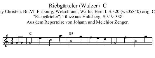 Riebg&auml;rteler (Walzer)  C - staff notation