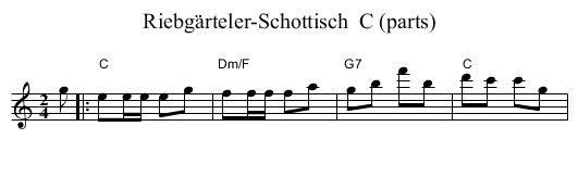Riebg&auml;rteler-Schottisch  C (parts) - staff notation