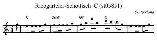 Riebgärteler-Schottisch  C (st05851) - staff notation