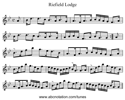 Riefield Lodge - staff notation