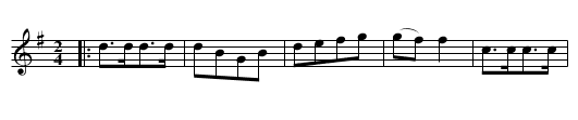RIFLE GALOP - staff notation