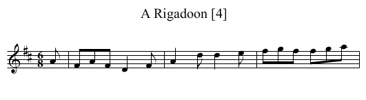 Rigadoon [4], A - staff notation