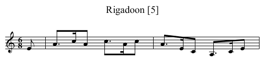 Rigadoon [5] - staff notation