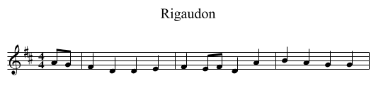 Rigaudon - staff notation