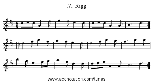 .?.. Rigg - staff notation