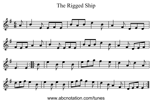 Rigged Ship, The - staff notation