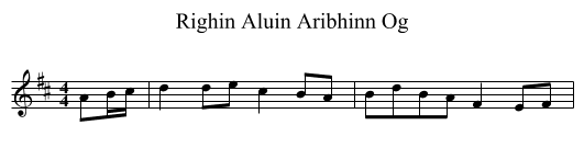 Righin Aluin Aribhinn Og - staff notation