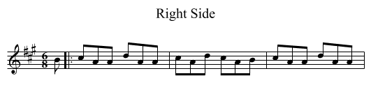 Right Side - staff notation