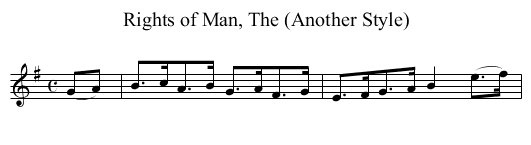 Rights of Man, The (Another Style) - staff notation