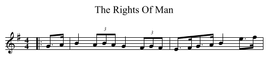 Rights Of Man, The  - staff notation