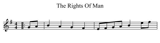 Rights Of Man, The  - staff notation