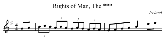 Rights of Man, The *** - staff notation