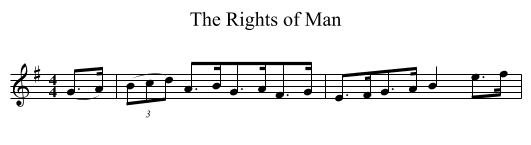 Rights of Man, The  - staff notation
