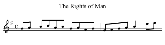 Rights of Man, The - staff notation