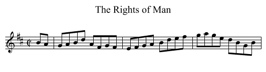 Rights of Man, The - staff notation