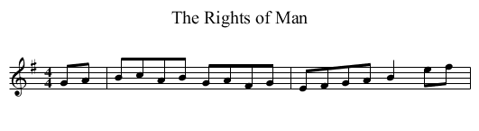 Rights of Man, The - staff notation