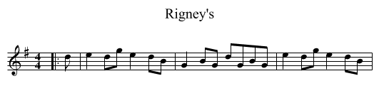 Rigney's - staff notation
