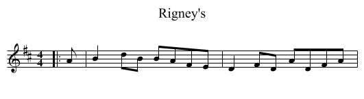Rigney's - staff notation