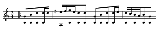 Rigodon de Gap - staff notation