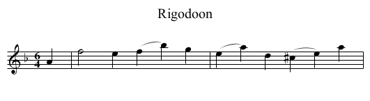 Rigodoon - staff notation