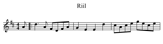 Riil - staff notation