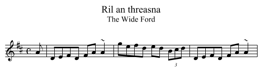 Ril an threasna - staff notation
