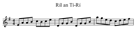 Ríl an Tí-Rí - staff notation
