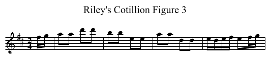 Riley's Cotillion Figure 3 - staff notation