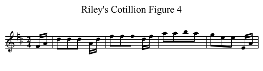 Riley's Cotillion Figure 4 - staff notation