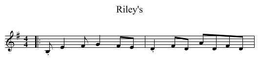Riley's - staff notation