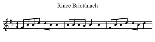 Rince Briotánach - staff notation