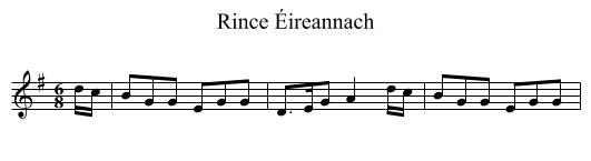 Rince Éireannach - staff notation