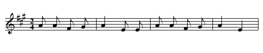Ring A Ring O' Roses - staff notation