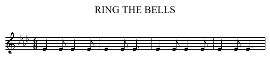 RING THE BELLS - staff notation