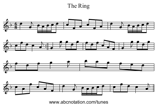 Ring, The - staff notation