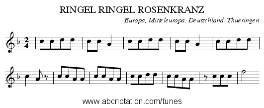 RINGEL RINGEL ROSENKRANZ - staff notation