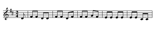 Ringy Dang Doo - staff notation