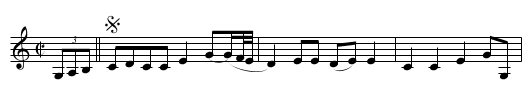 Rio Grande - staff notation
