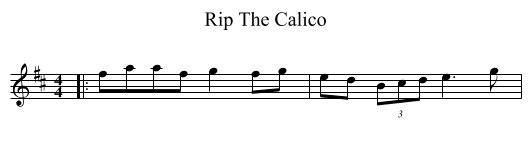 Rip The Calico - staff notation