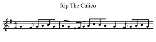 Rip The Calico - staff notation