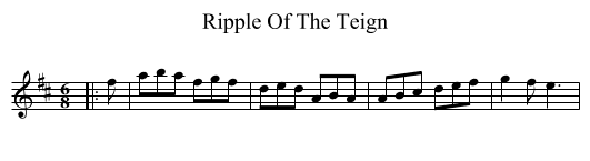 Ripple Of The Teign - staff notation