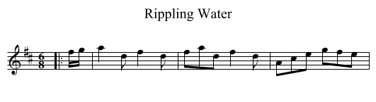 Rippling Water - staff notation