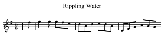 Rippling Water - staff notation