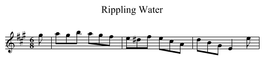 Rippling Water - staff notation