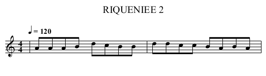RIQUENIEE 2 - staff notation